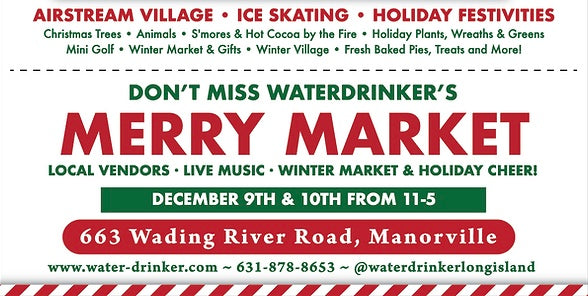Waterdrinkers Merry Market Dec 9th & 10th.